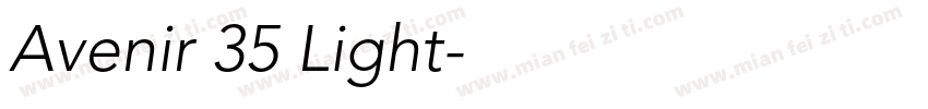 Avenir 35 Light字体转换